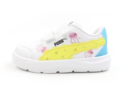 Puma white celandine/blue pink sneaker Evolve Court SpongeBob